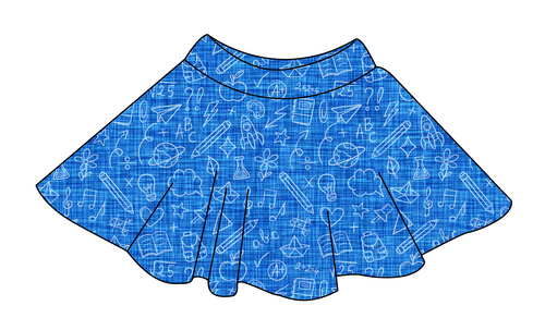 Academic Doodles Ladies' Circle Skirt