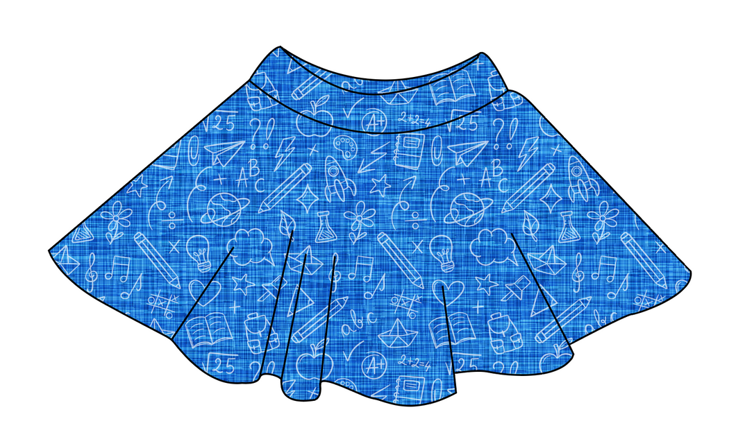 Academic Doodles Ladies' Circle Skirt