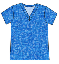 Load image into Gallery viewer, Academic Doodles Ladies&#39; Slouchy V-Neck Tee