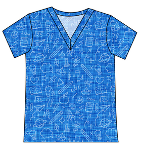 Academic Doodles Ladies' Slouchy V-Neck Tee