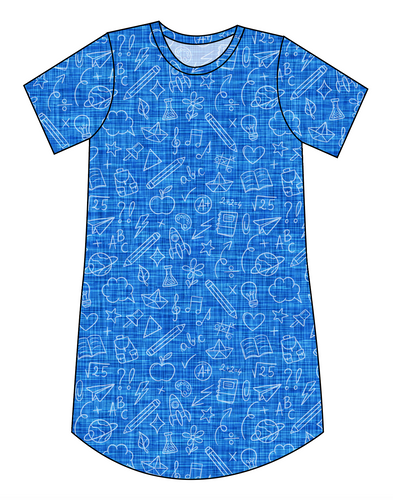 Academic Doodles Ladies' T-Shirt Dress