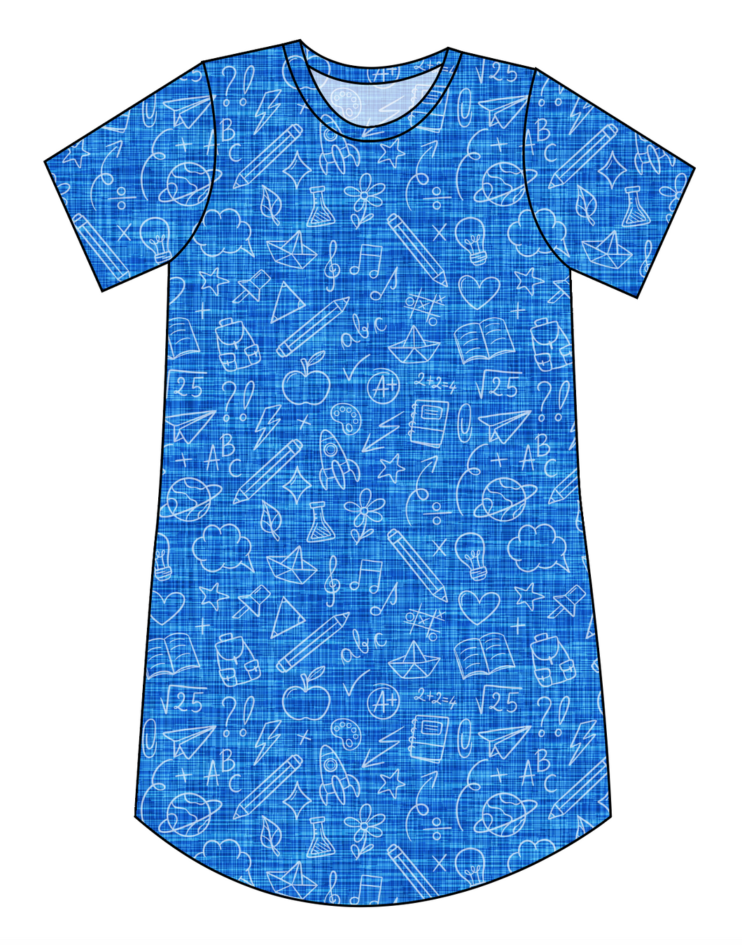 Academic Doodles Ladies' T-Shirt Dress
