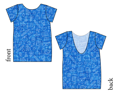 Academic Doodles Low Back Ballerina Tee