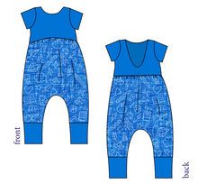Load image into Gallery viewer, Academic Doodles Low Back Romper and Bubble Romper