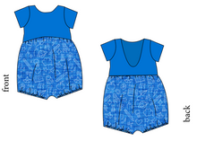 Load image into Gallery viewer, Academic Doodles Low Back Romper and Bubble Romper