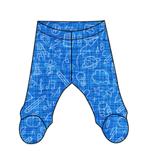 Load image into Gallery viewer, Academic Doodles Newborn Footed Pants