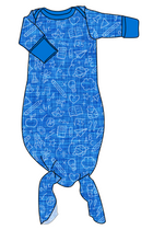 Load image into Gallery viewer, Academic Doodles Newborn Knotted Gown