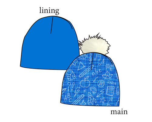 Academic Doodles Slouchy Beanie (Reversible!)
