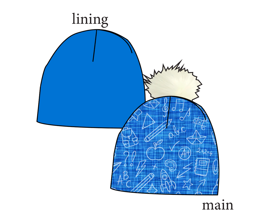 Academic Doodles Slouchy Beanie (Reversible!)