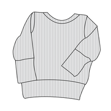 Load image into Gallery viewer, Bamboo Ribbing: Fall &amp; Halloween Prints Grow With Me Crewneck