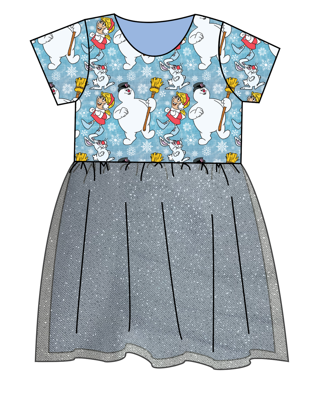 Frosty and Friends Tulle Dress