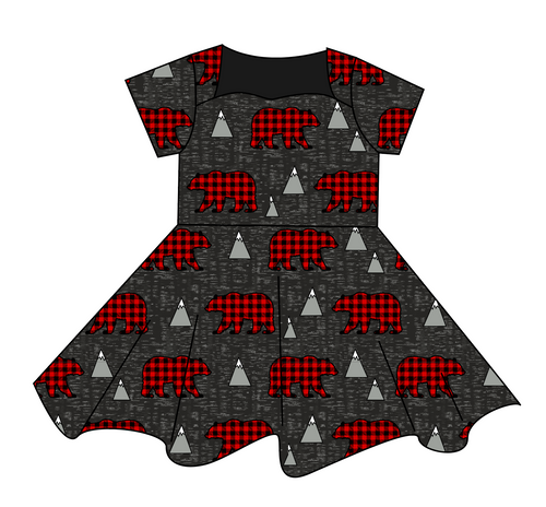 Buffalo Bears Sweetheart Twirly Dress