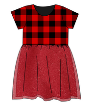 Load image into Gallery viewer, Buffalo Plaid Tulle Dress