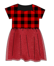 Load image into Gallery viewer, Buffalo Plaid Tulle Dress