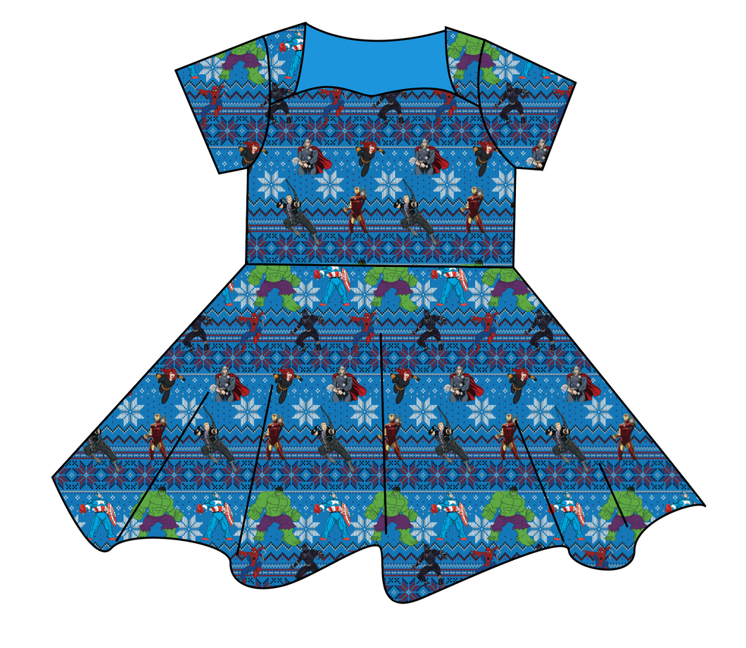 Holiday Heroes Sweetheart Twirly Dress
