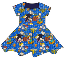 Load image into Gallery viewer, Hanukkah Special Sweetheart Twirly Dress