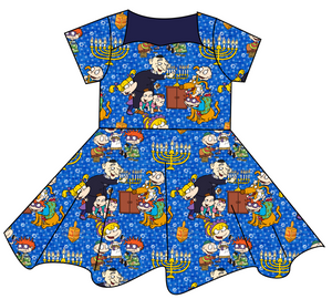 Hanukkah Special Sweetheart Twirly Dress
