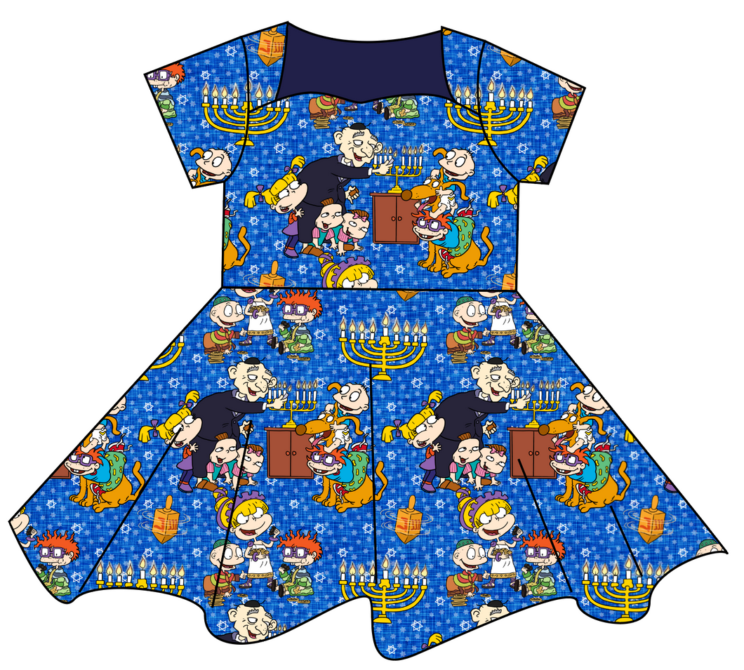 Hanukkah Special Sweetheart Twirly Dress
