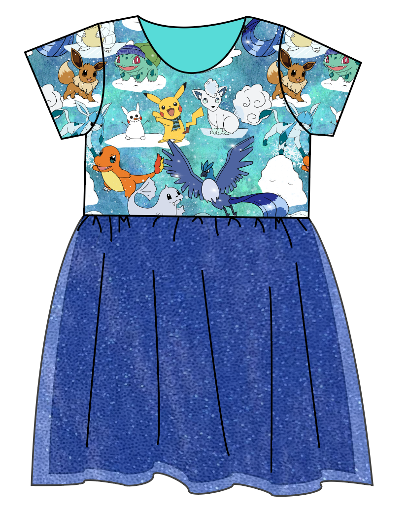 Poke Fun in the Snow Tulle Dress