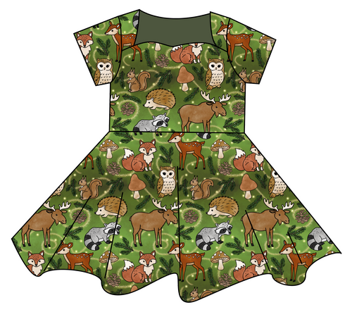 Winter Woodland Sweetheart Twirly Dress