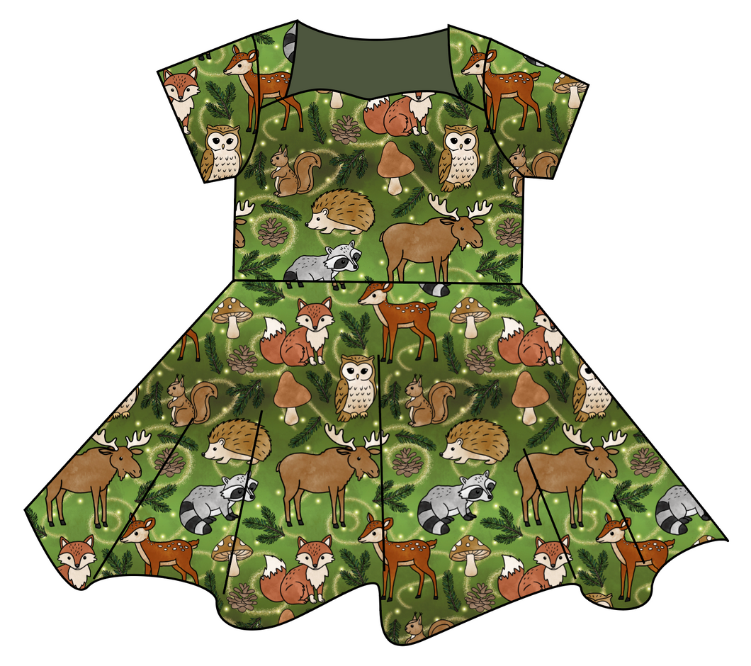 Winter Woodland Sweetheart Twirly Dress