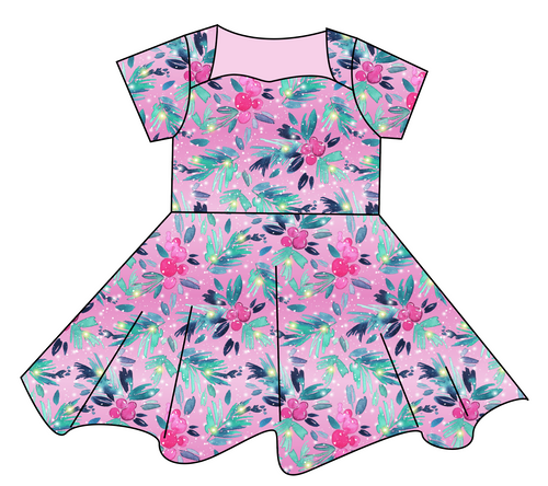 Cupcake Greenery Sweetheart Twirly Dress