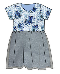Winter Floral Tulle Dress