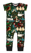 Load image into Gallery viewer, Twelve Days of Christmas Bennett Pants and Shorts Length T-Shirt Romper