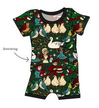 Load image into Gallery viewer, Twelve Days of Christmas Grow With Me Pants And Shorts Romper