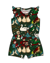 Load image into Gallery viewer, Twelve Days of Christmas Ivy Summer Romper