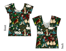 Load image into Gallery viewer, Twelve Days of Christmas Ladies' Low Back Ballerina Tee