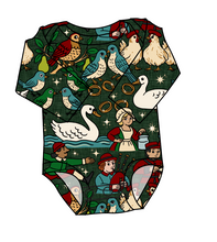 Load image into Gallery viewer, Twelve Days of Christmas Lap Neck Bodysuit