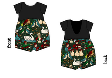 Load image into Gallery viewer, Twelve Days of Christmas Low Back Romper and Bubble Romper