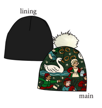 Load image into Gallery viewer, Twelve Days of Christmas Slouchy Beanie (Reversible!)