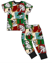 Load image into Gallery viewer, Spotted Holiday Pups Basic Loungewear Set