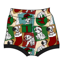 Load image into Gallery viewer, Spotted Holiday Pups Bummies