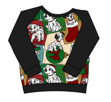 Load image into Gallery viewer, Spotted Holiday Pups Classic Hoodie (or Crewneck)