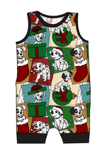 Load image into Gallery viewer, Spotted Holiday Pups Emmett Pants And Shorts T-Shirt Romper