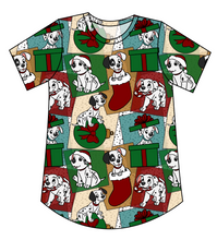 Load image into Gallery viewer, Spotted Holiday Pups Kids' Relaxed Tee