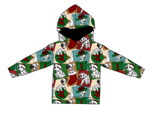 Load image into Gallery viewer, Spotted Holiday Pups Ladies Oversized Hoodie