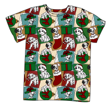 Load image into Gallery viewer, Spotted Holiday Pups Mens' Tee