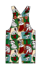 Load image into Gallery viewer, Spotted Holiday Pups Overalls and Shortalls