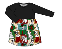 Load image into Gallery viewer, Spotted Holiday Pups Play Dress