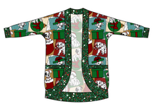 Load image into Gallery viewer, Spotted Holiday Pups Ladies' Cocoon Cardigan