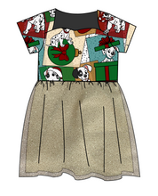 Load image into Gallery viewer, Spotted Holiday Pups Tulle Dress