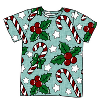 Load image into Gallery viewer, Holly and Candy Canes Basic Tee and Tank