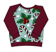 Load image into Gallery viewer, Holly and Candy Canes Classic Hoodie (or Crewneck)