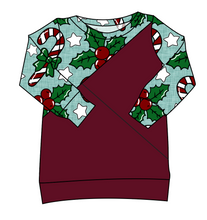 Load image into Gallery viewer, Holly and Candy Canes Classic Hoodie (or Crewneck)