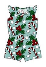 Load image into Gallery viewer, Holly and Candy Canes Ivy Summer Romper