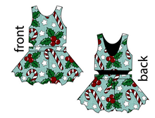 Load image into Gallery viewer, Holly and Candy Canes Kids Playsuit